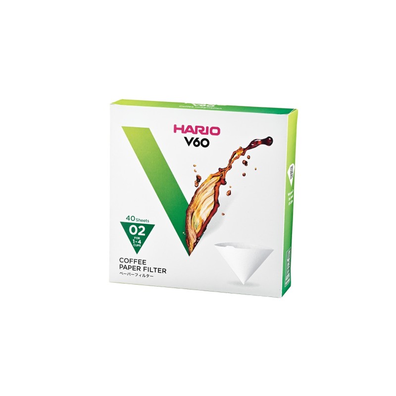 Filtros de papel Hario V60 – 40 filtros blancos para dripper 02