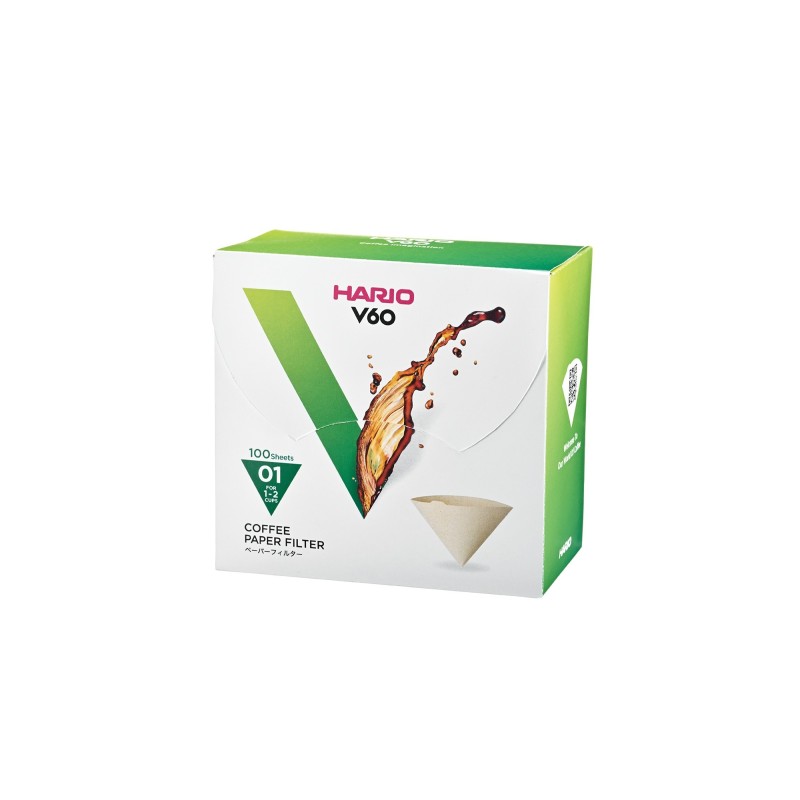 Filtros de papel Hario 01M – 100 filtros para dripper de café