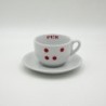 Tazza Cappuccino ECS "Dots" - Set di 6 con Piattino