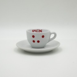 Ecs Espresso Cup "Dots" With Saucer - Set Di 6