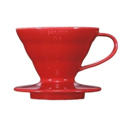 Dripper Hario V60 01 Cerámico Rojo – Para café filtrado con estilo