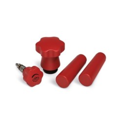 La Pavoni Wood Handle Set Kit in Red - Elegant Upgrade