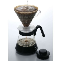 Servidor café Hario V60 1000 ml – Jarra de vidrio para café filtrado