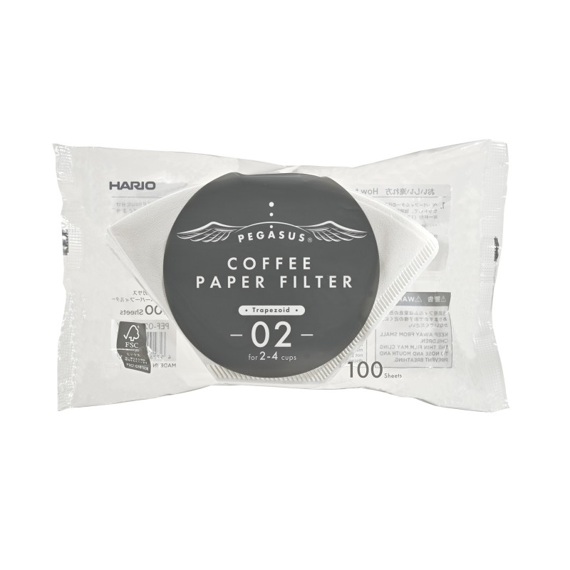 HARIO WHITE PAPER FILTERS FOR PEGASIS DRIPPER 02W 100 PZ