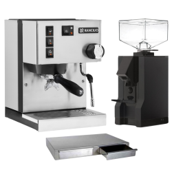 RANCILIO SILVIA V6 + EUREKA MIGNON MANUALE + BASE BUNDLE