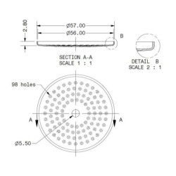 IMS Shower Screen RA 200 IM - Fits Rancilio